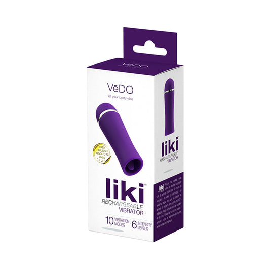 Vedo Liki Rechargeable Flicker Deep Purple - Red Garter