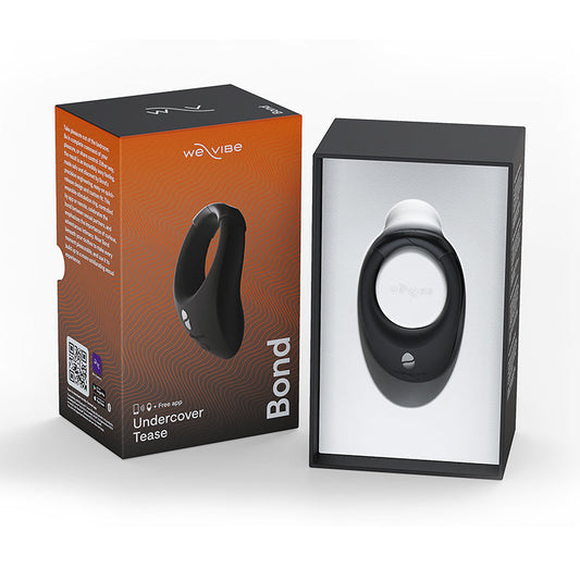 We-Vibe Bond Rechargeable Remote-Controlled Silicone Adjustable Wearable Stimulation Ring Black - Red Garter