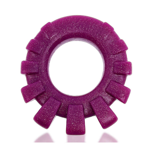 Oxballs Cock-Lug Lugged Cockring Silicone Plum - Red Garter