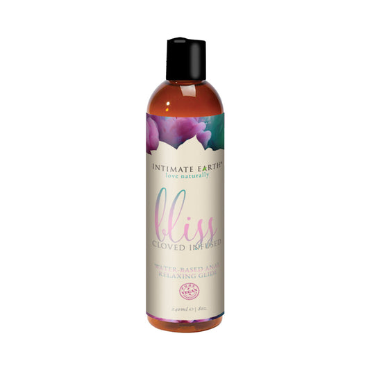Intimate Earth Bliss Anal Relaxing Waterbased Glide 240 ml/8 oz - Red Garter