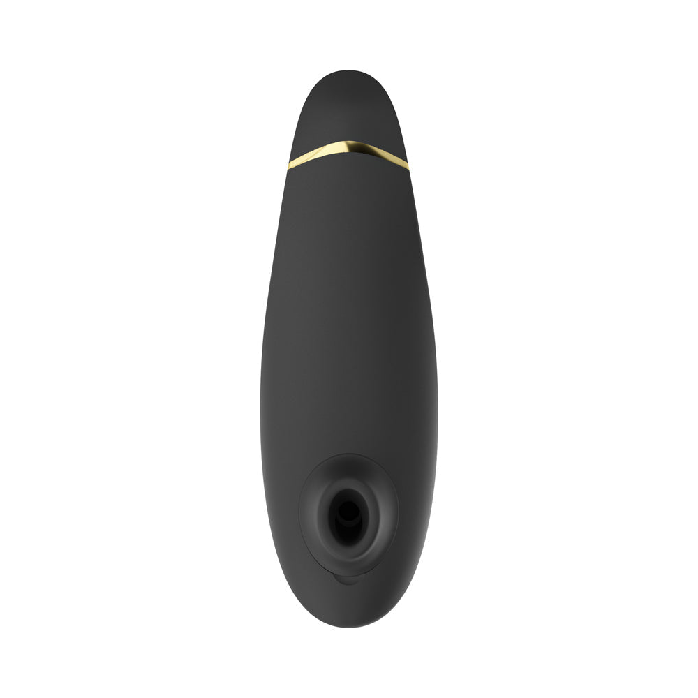 Womanizer Premium 2 Rechargeable Silicone Luxurious Pleasure Air Clitoral Stimulator Black - Red Garter
