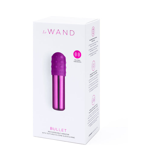 Le Wand Chrome Bullet Rechargeable Vibrator Dark Cherry - Red Garter