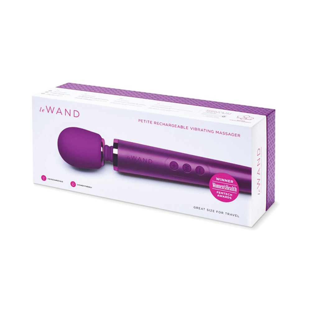 Le Wand Petite Rechargeable Massager Dark Cherry - Red Garter