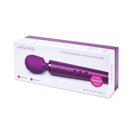 Le Wand Petite Rechargeable Massager Dark Cherry - Red Garter