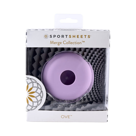 Sportsheets Merge Collection OVE Dildo & Harness Silicone Cushion - Red Garter