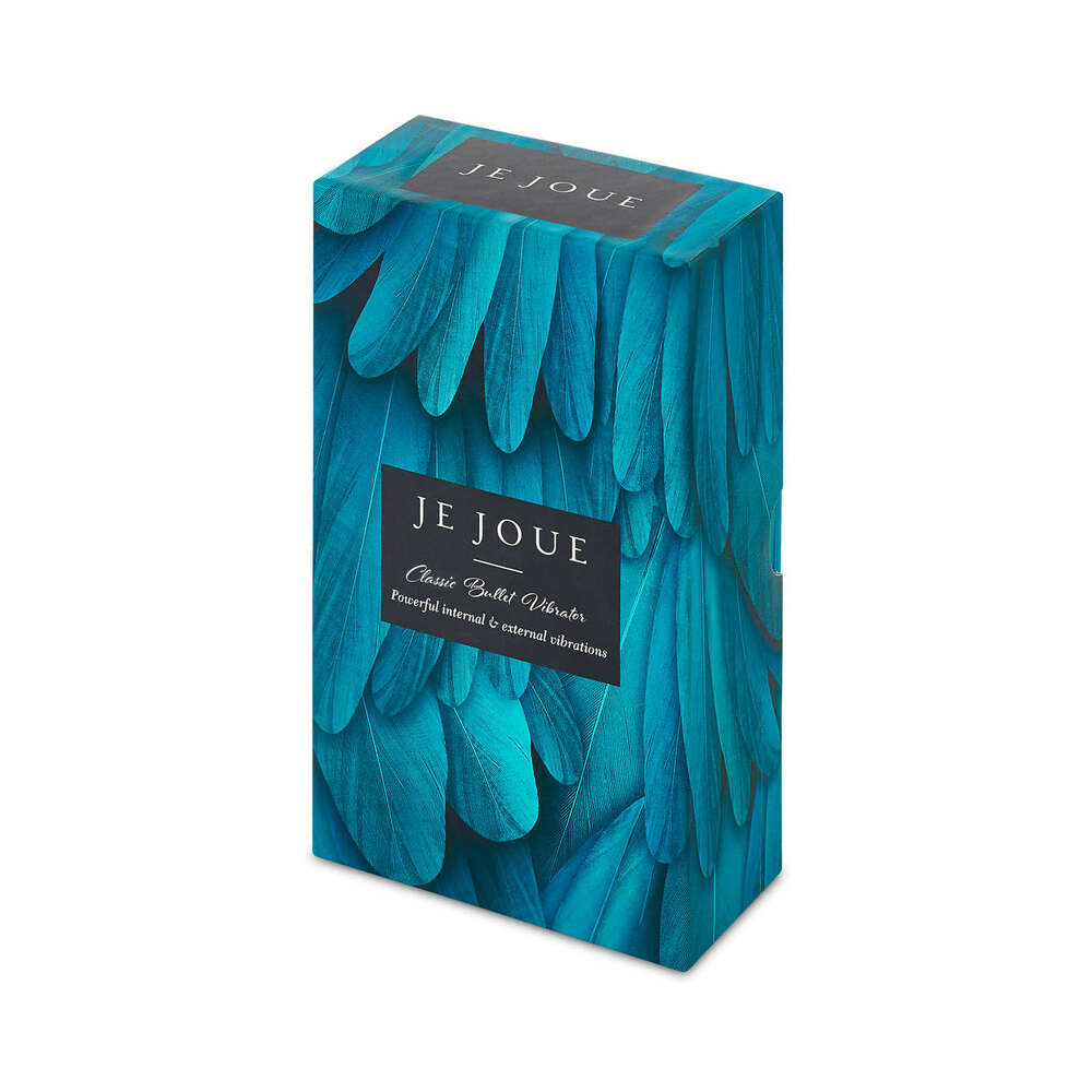 Je Joue Classic Bullet Vibrator Rechargeable Silicone with Finger Sleeve Teal - Red Garter