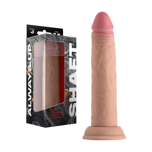 Shaft Model J: 7.5 in. Dual Density Silicone Dildo Pine - Red Garter