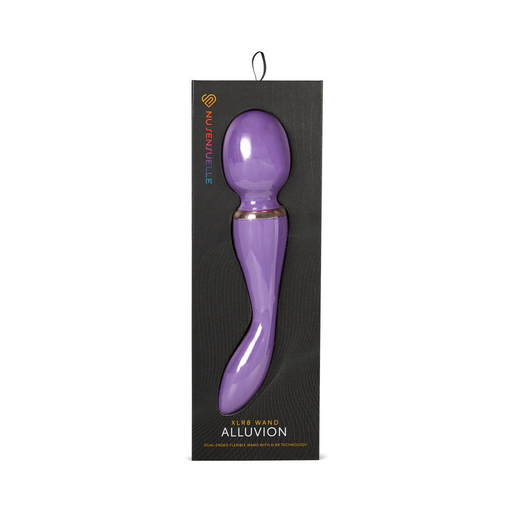 Nu Sensuelle Alluvion XLR8 Turbo Wand Purple - Red Garter