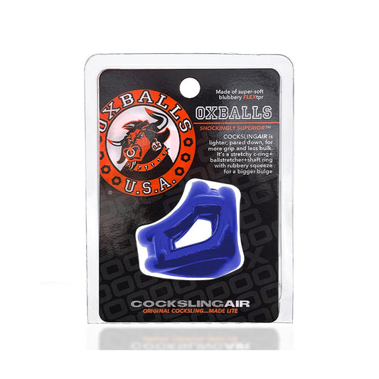 OxBalls Cocksling Air FLEXtpr Pool Blue - Red Garter