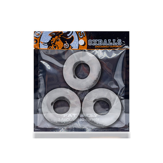 OxBalls Fat Willy 3-Pack Jumbo Cockrings FLEXtpr Clear - Red Garter