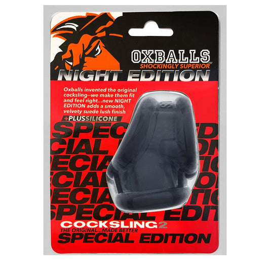 OxBalls Cocksling-2 Sling Plus+Silicone Special Edition Night - Red Garter