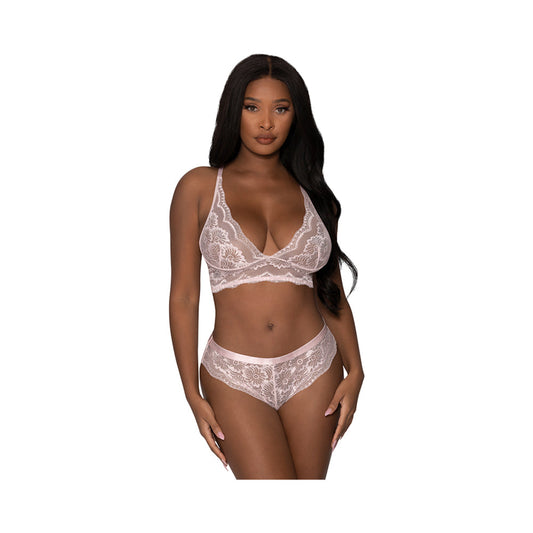 Magic Silk Seabreeze Cami & Short Set Blush S/M - Red Garter