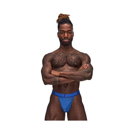 Male Power Sexagon Micro V Thong Royal L/XL - Red Garter