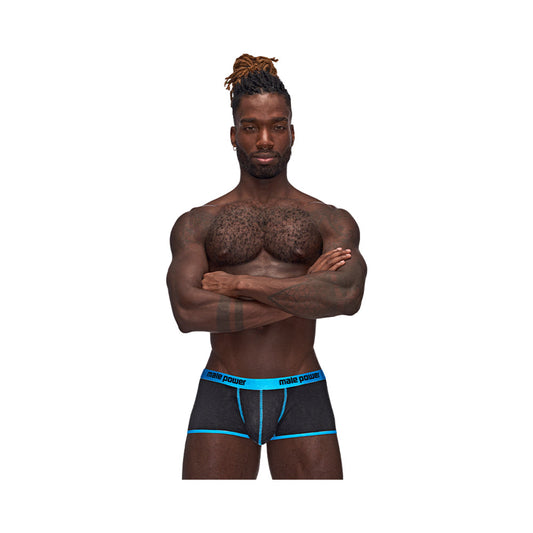 Male Power Casanova Uplift Short Black XL - Red Garter