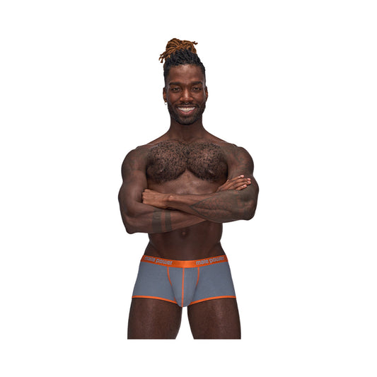 Male Power Casanova Uplift Short Gray M - Red Garter