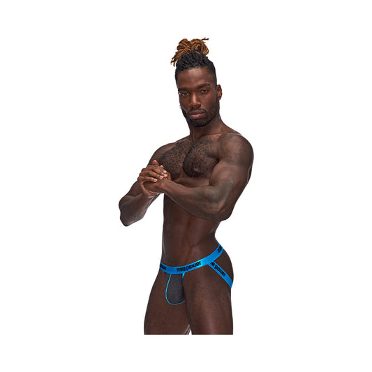 Male Power Casanova Uplift Jock Black S/M - Red Garter