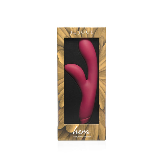 Je Joue Hera Rechargeable Silicone Rabbit Vibrator Fuchsia - Red Garter
