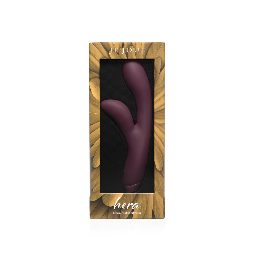 Je Joue Hera Rechargeable Silicone Rabbit Vibrator Purple - Red Garter