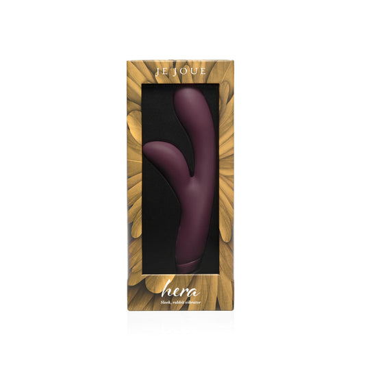 Je Joue Hera Rechargeable Silicone Rabbit Vibrator Purple - Red Garter