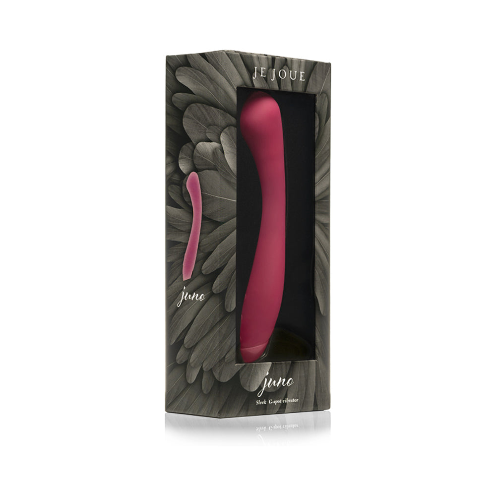 Je Joue Juno Rechargeable Silicone G-Spot Vibrator Fuchsia - Red Garter