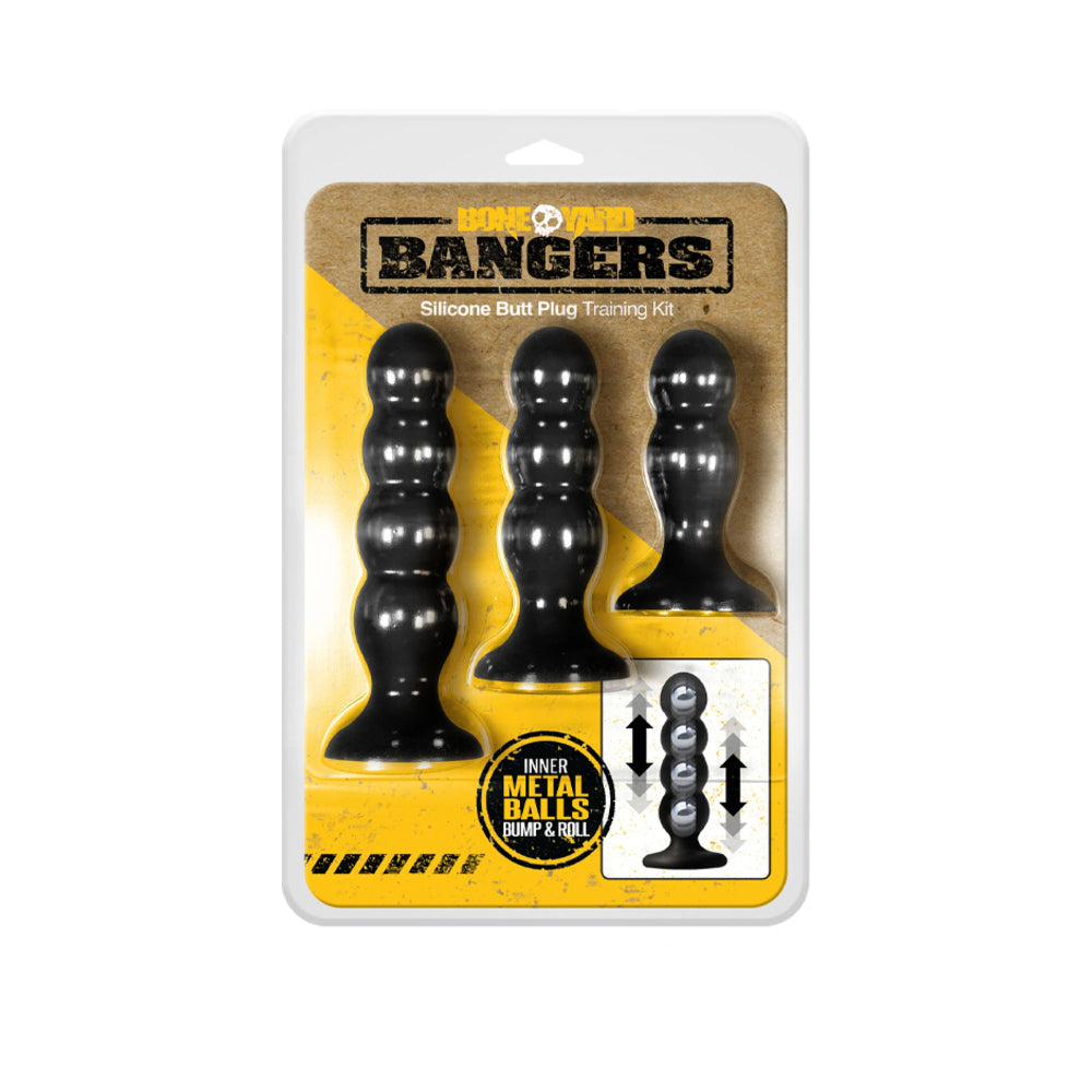 Boneyard Bangers Butt Plug Training Kit - Red Garter