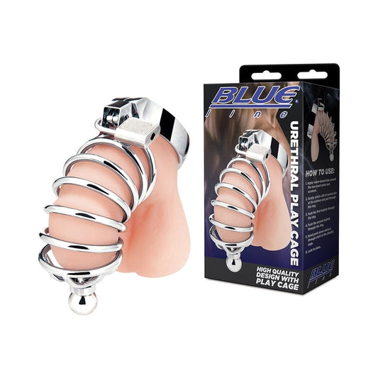 Blue Line Urethral Play Cage - Red Garter