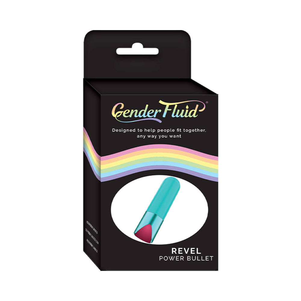 Gender Fluid Revel Power Bullet Aqua - Red Garter