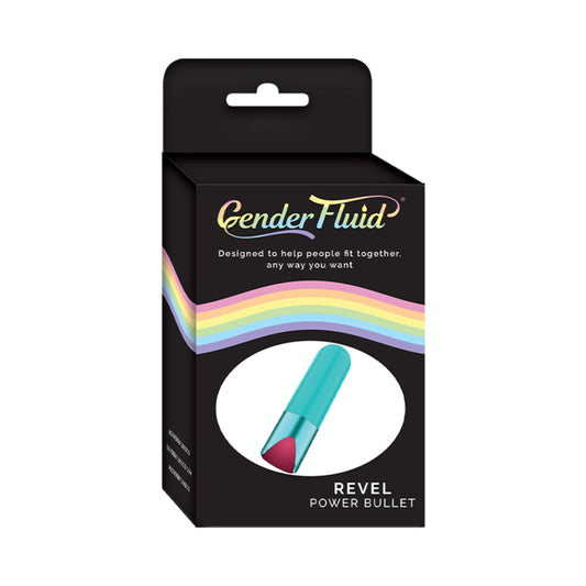 Gender Fluid Revel Power Bullet Aqua - Red Garter