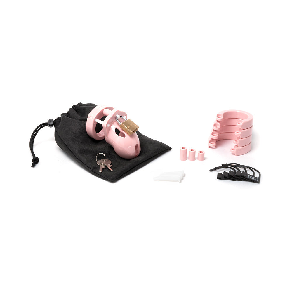 Mr Stubb Pink Male Chastity - Red Garter