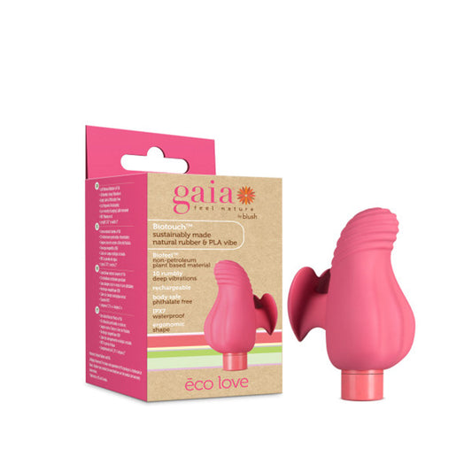 Blush Gaia Eco Love Bullet Vibrator and Sleeve Coral - Red Garter