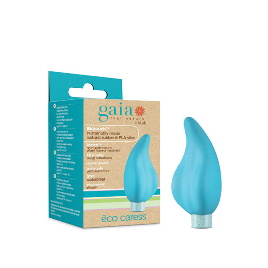Blush Gaia Eco Caress Bullet Vibrator and Sleeve Aqua - Red Garter