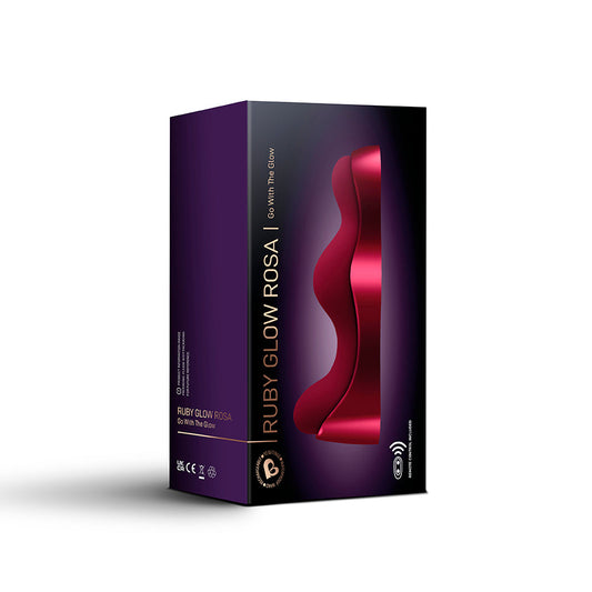 Rocks-Off Ruby Glow Rosa Saddle Vibrator - Red Garter