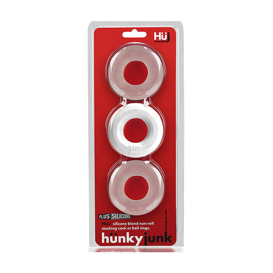 Hunkyjunk HUJ3 C-Ring 3-Pack White Ice - Red Garter