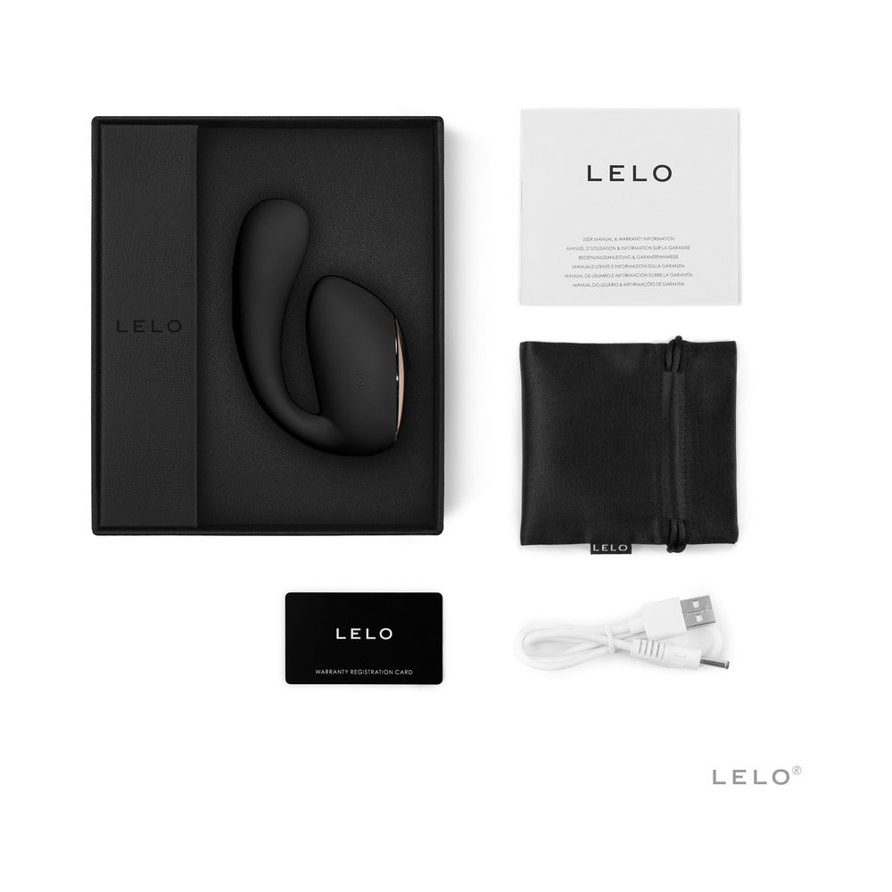 LELO IDA Wave Rechargeable Dual Stimulator Black - Red Garter