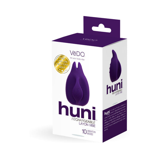 VeDO Huni Rechargeable Finger Vibe Deep Purple - Red Garter