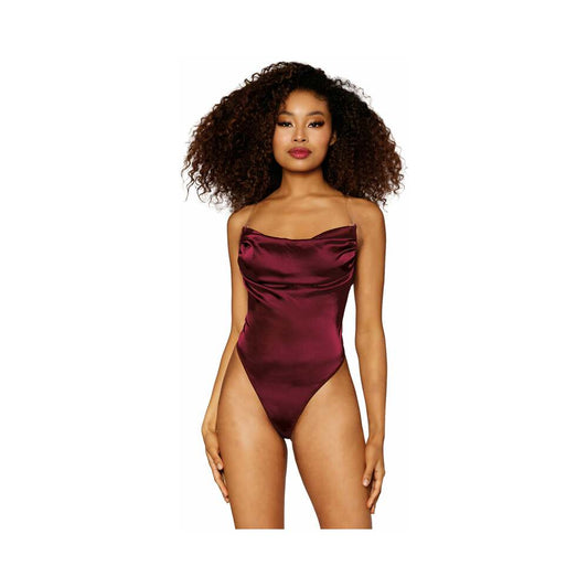 Dreamgirl Teddy Burgundy S Hanging - Red Garter