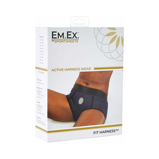 Sportsheets Em.Ex. Fit Harness Gray XL - Red Garter
