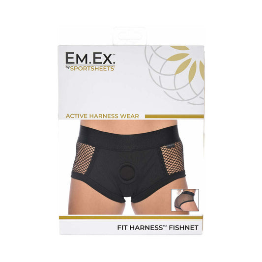 Sportsheets Em.Ex. Fit Harness Fishnet S - Red Garter