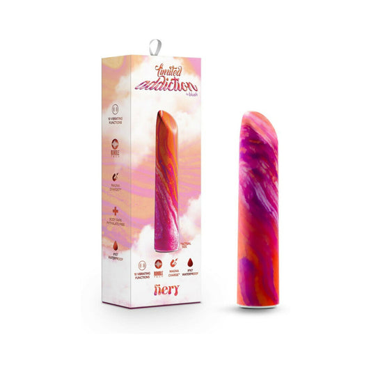 Limited Addiction Fiery Power Vibe Rechargeable Bullet Coral - Red Garter