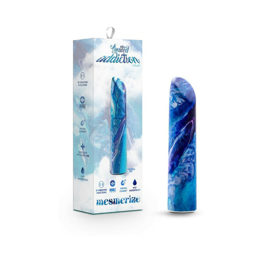 Limited Addiction Mesmerize Power Vibe Rechargeable Bullet Azure - Red Garter