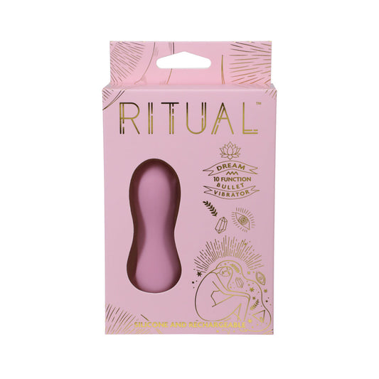 RITUAL Dream Rechargeable Silicone Bullet Vibrator Pink - Red Garter