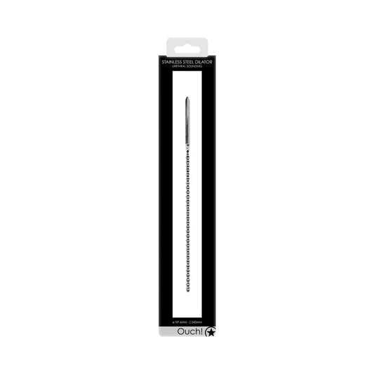 Ouch! Urethral Sounding Beaded Stainless Steel Dilator 6 mm