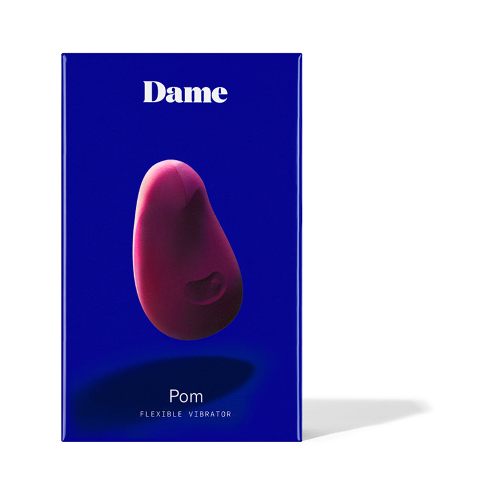 Dame Pom Flexible Vibrator Plum - Red Garter