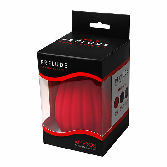 Aneros Prelude Enema Bulb - Red Garter