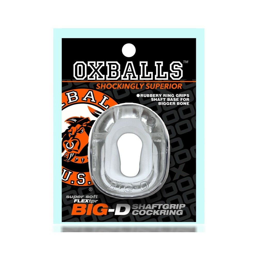 Oxballs Big-D Shaft Grip Cockring Clear - Red Garter