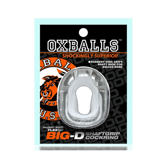 Oxballs Big-D Shaft Grip Cockring Clear - Red Garter