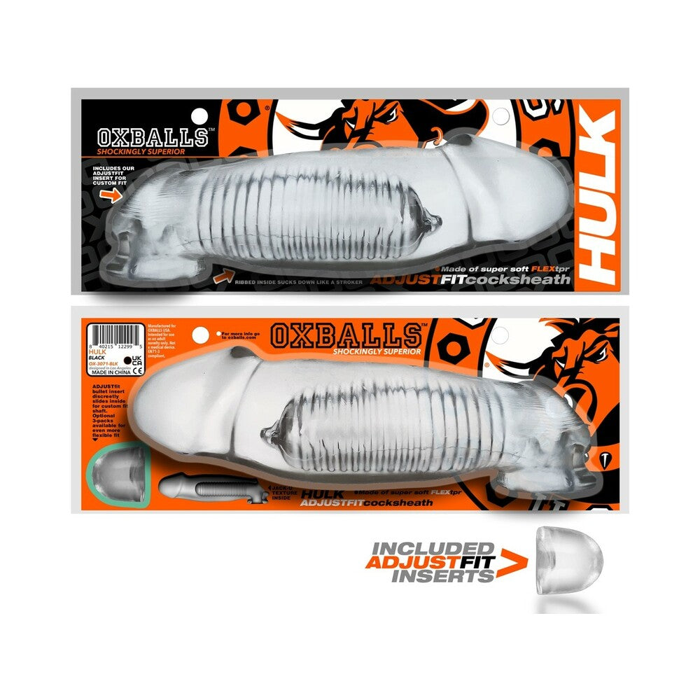 Oxballs Hulk Gargantic Cocksheath Clear - Red Garter