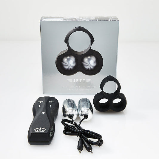 Hot Octopuss Jett Remote-Controlled Penis Vibrator Black - Red Garter