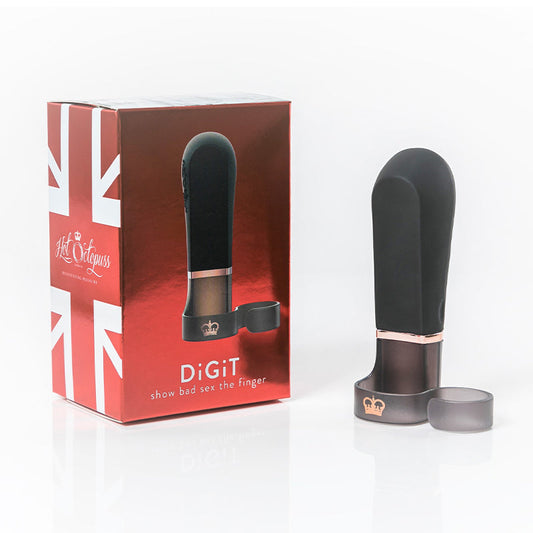 Hot Octopuss DiGiT Rechargeable Finger Vibrator Black - Red Garter