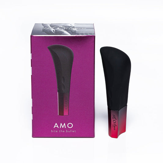 Hot Octopuss Amo Rechargeable Bullet Vibrator Black - Red Garter